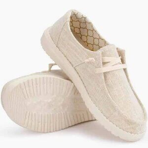 HEYDUDE Wendy Sparkling Gold Lace-up Loafer- SIZE 6